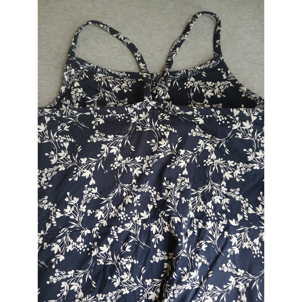 Pact Fit & Flare Navy and White Floral Spaghetti-Strap Midi Dress - Picture 11 of 14